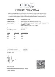 COMPANY CERTIFICATE
